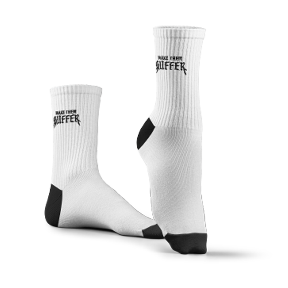 Make Them Suffer White Socks